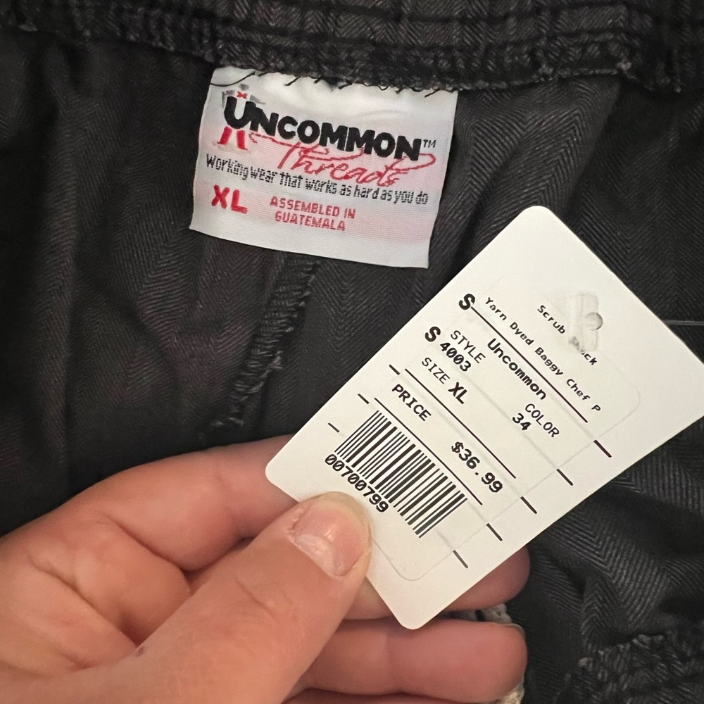 Uncommon Threads Grey Chef Pants - Picture 8 of 11